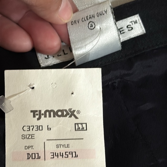 (H1)Jillian Jones Women's Asymmetrical Maxi Skirt,Black,Vintage Line Blend,Sz 14 - Picture 7 of 11